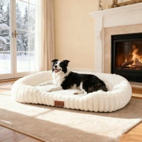 Lit pour chat moderne et confortable avec base antidérapante, design en forme de boîte, housse amovible portable, emballé en carton, toutes saisons, pour la chambre