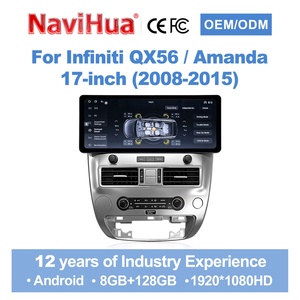 Navihua รุ่นใหม่ล่าสุด จอ 17 นิ้ว ระบบแอนดรอยด์ สำหรับรถยนต์ Infiniti QX56 Nissan Armanda ปี 2008-2015 วิทยุ GPS นำทาง มัลติมีเดีย Carplay สเตอริโอ - Product Image 1