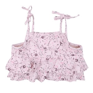 Baby Beach Anzug Mädchen 2 Stück Camisole Bikini Bade bekleidung Kleidung benutzer definierte Kordel zug kurze Haut ausschlag Schutz Set Baby Badeanzug - Product Image 3