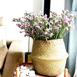 S M L XL XXL Woven Seagrass <strong>Belly</strong> <strong>Basket</strong> for Storage Plant Pot <strong>Basket</strong> and Laundry, Picnic and Grocery <strong>Basket</strong> - Product Image 2
