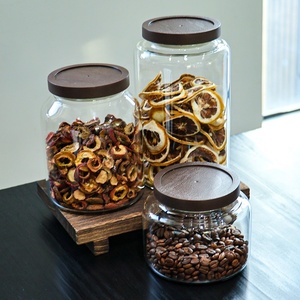 Set di vasetti di vetro di grande capacità all'ingrosso borosilicato resistente al calore bottiglia di vetro sigillata per cucina barattolo di vetro - Product Image 4