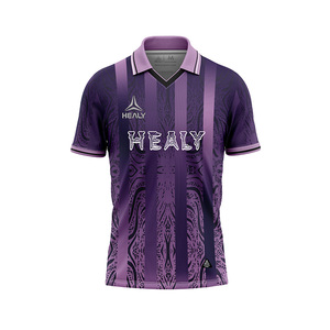 Kaos Olahraga Unisex Lengan Pendek Rajut Anti-Kerut Bernapas dengan Cetak Sublimasi Penuh Custom HEALY dan Logo - Product Image 1