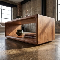 Table basse rectangulaire en bois moderne de haute qualité pour le bureau et le salon, meubles de maison, table centrale