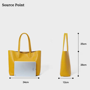 Borsa Tote classica <span class=keywords><strong>da</strong></span> donna in vera pelle con ciondolo nero borse <span class=keywords><strong>da</strong></span> <span class=keywords><strong>sera</strong></span> borsa a secchiello - Product Image 4