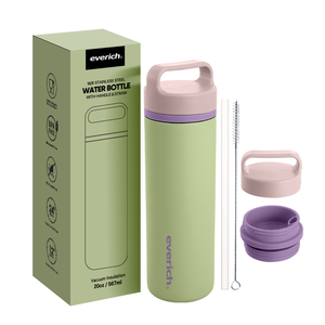 Bottiglia in Acciaio Inossidabile Resistente da 20 oz con Isolamento Sottovuoto, Costruita per Uso a Lungo Termine con Manico - Product Image 4