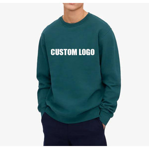 High Quality 100% Cotton French Terry Customizable LOGO Oversized Fit O-Neck Pullover Men's Blank Hoodies