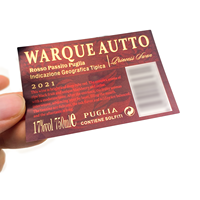Étiquette autocollante personnalisée en feuille d'or imperméable pour boissons, découpée sur mesure, pour vin, vodka, whisky