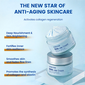 Crème OEM Ghk-cu pour le cou, raffermissante, anti-rides, peptides hydratants, pour éclaircir la peau et régénérer le collagène - Product Image 1