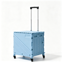 Chariot pliable haut de gamme avec poignée réglable pour bagages de voyage