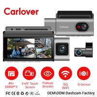 Dashcam 4K 3 caméras Fisheye WiFi 5G Vision Nocturne Enregistreur Vidéo GPS Enregistrement en Boucle 24h et Moniteur de Stationnement AI