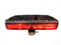 Feu de signalisation stroboscopique solaire OWLEYE rouge et bleu, synchronisation GPS, clignotement IP66, portée visuelle 1000m, balise de circulation en matériau PC, fixation sur poteau