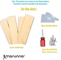 Présentoir en bois à 4 marches pour boîtes d'artisanat Signes muraux Étagère en bois pour figurines pop Cupcakes Fournisseurs de présentoirs en bois pour l'artisanat