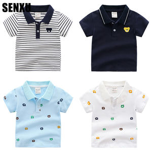 Cartoon Casual Children's Cotton Breathable <strong>Polo</strong> Short Sleeve T-<strong>shirt</strong> - Product Image 1