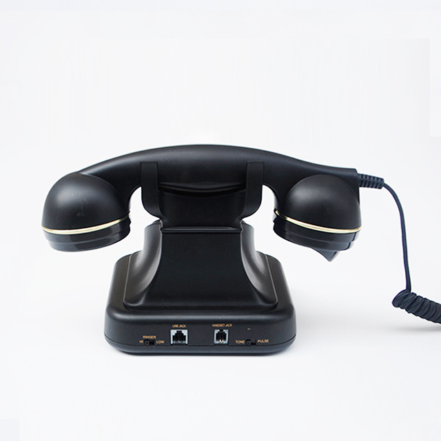 Rotary dall black 60s 80s old fashioned retro vintage corded landline telephone