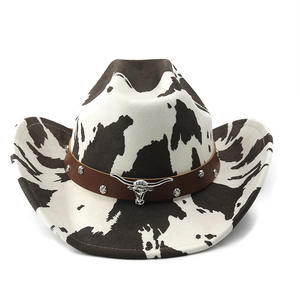 Недорогая новая фетровая шляпа-федора унисекс с принтом зебры и леопарда, солнцезащитная, для активного отдыха, повседневный аксессуар, ковбойская шляпа, хит продаж - Product Image 4