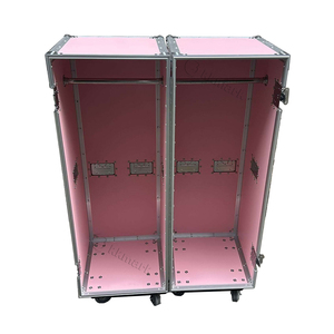Kkmark Valigia Rosa <span class=keywords><strong>ADA</strong></span> Tour Case Doppio Armadio Largo Flight Case per Abbigliamento - Product Image 1