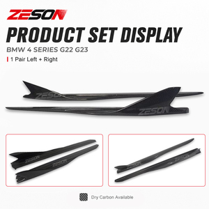 Extensiones de faldones laterales ZESON de fibra de carbono seca estilo TAKD para <span class=keywords><strong>BMW</strong></span> Serie 4 G22 G23 M440i <span class=keywords><strong>430i</strong></span> 420i Coupé 2021+ - Product Image 3