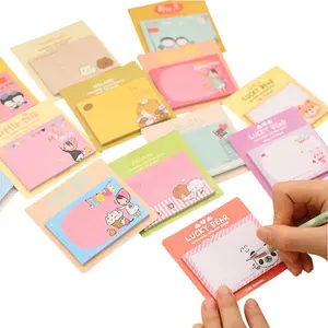 Custom Logo Cartoon Creatieve Papieren Notities Memo Pad Leuke Promotionele Vierkante Sticky Note