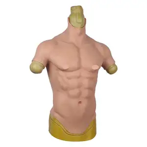 Realista falso muscular terno Silicone Artificial mama formas traje Cosplay Halloween peito simulação pele