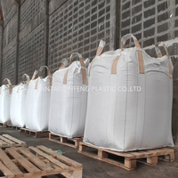 Bolsa Jumbo FIBC de PP Transpirable con Fondo Plano, Bolsa de Tonelada con Deflector, Bolsa a Granel Industrial Grande para Arena de Sílice, Grado Alimenticio, 500-3000kg, Tipo Cross