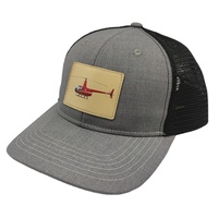 Casquettes de camionneur en maille à 6 panneaux de haute qualité, logo brodé personnalisé, casquettes de camionneur respirantes en coton à l'avant