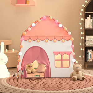 Grande tente de jeu princesse florale rose Château de princesse pour <span class=keywords><strong>filles</strong></span> Petite maison pour garçons et <span class=keywords><strong>filles</strong></span> - Product Image 2