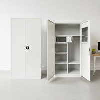 Armoire Métallique pour Adultes, Vestiaire de Personnel, Armoire à 2 Portes en Acier pour Vêtements, Armoire de Bureau pour Documents et Rangement