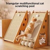 Planche à gratter pour chat en sisal moderne Tampon à griffes vertical résistant à l'usure Meulage de l'arbre à chat Griffoir Jouet pour chat Carton emballé