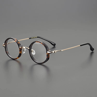 Lunettes de vue unisexes Lentnoon, montures en acétate faites à la main, imprimé géométrique rouge, monture complète, lunettes de lecture durables pour adultes, usage quotidien