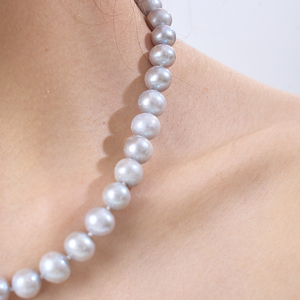 Dây chuyền ngọc trai nước ngọt tự nhiên, nuôi cấy, bạc 925 nguyên chất, dành cho nữ - Product Image 2