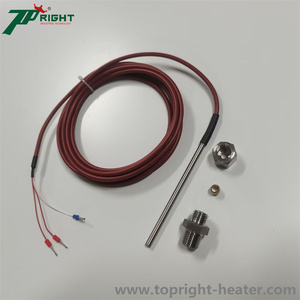 หัววัดอุณหภูมิแบบเทอร์โมคัปเปิลชนิด Pt100 ขนาด 4.8x100 มม. ทำจาก SUS316 พร้อมเกลียว NPT - Product Image 5