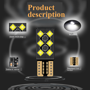 หลอดไฟ LED T10 Canbus ป้องกันการเกิดข้อผิดพลาด รุ่น 2525 6SMD สว่างพิเศษ สำหรับไฟภายในรถยนต์ ไฟโดม ไฟแผนที่ ไฟส่องสว่างท้ายรถ W5W - Product Image 4