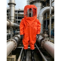 Kırmızı TİP 1 CBRN NBC Güvenlik Kıyafetleri Toksik Olmayan Nükleer Radyasyon Acil Durum Ekipmanı, Endüstriyel Güvenlik için Özel Boyut ve Logo