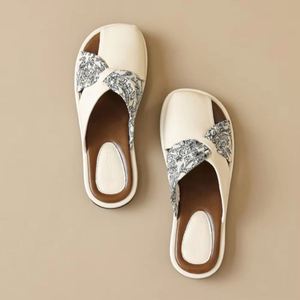 Sandales d'été 2026 pour femmes, style rétro français, mules décontractées à enfiler pour la plage et l'extérieur - Product Image 5