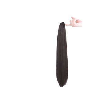 Perruque <span class=keywords><strong>queue</strong></span> <span class=keywords><strong>de</strong></span> <span class=keywords><strong>cheval</strong></span> synthétique en fibre haute température pour <span class=keywords><strong>femme</strong></span>, avec pince, super longue, naturelle et réaliste, style tressé <span class=keywords><strong>de</strong></span> célébrité cyber - Product Image 5