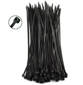 Manufacturers Custom Cable Ties Nylon black cable tie 3.6*250 10inch zip ties cable management