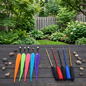 Varita de juguete colorida con diseño de gato de dibujos animados, repuesto de gusano metálico, juguete interactivo ecológico para entrenamiento y juego de gatos. - Product Image 4