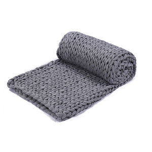 Ağırlıklı battaniye, yumuşak ve rahat, sıcaklık düzenleyen ve nefes, el yapımı tıknaz iplik örme tasarım - Product Image 2