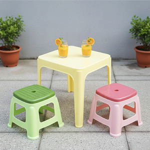 Waterproof PP Plastic Outdoor Rectangular Modern Dining <b>Table</b> Stackable <b>Foldable</b> Extendable Lightweight Durable Pastel Color - Product Image 6