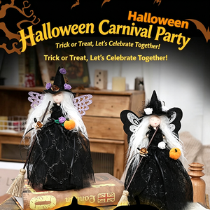 Figura Decorativa de Hada Bruja de Halloween, Adorno de Mesa, Decoración para Casa Encantada, Fiesta de Halloween, Regalo de Truco o Trato - Product Image 1