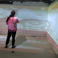 Émetteur et récepteur audio en plastique pour projection murale interactive
