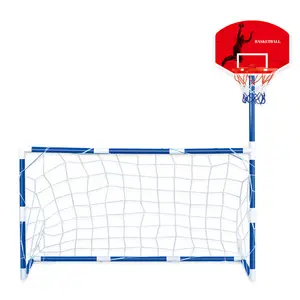 כדורסל כדורגל משחק צעצוע 2 ב 1 ספורט צעצוע 115 CM כדורסל Stand מטרת כדורגל לילדים