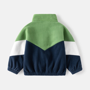 Vêtements pour enfants OEM, nouvelle <span class=keywords><strong>veste</strong></span> en polaire pour l'automne, <span class=keywords><strong>veste</strong></span> décontractée pour garçons, <span class=keywords><strong>veste</strong></span> à col montant avec couleurs assorties - Product Image 4