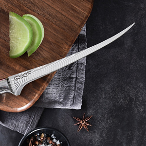<strong>Damascus</strong> Laser Pattern Stainless Steel 7 Inch Boning <strong>Knife</strong> Fish <strong>Knives</strong> <strong>Fillet</strong> <strong>Knife</strong> With Pakka Wood Handle