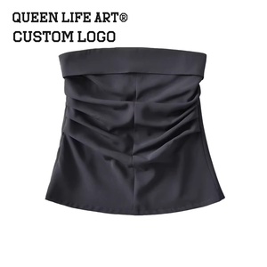 Gran oferta 2025, conjunto de tubo de 2 piezas elegante estilo Safari Y2K para mujer, Xxxs, 380 gramos, logotipo personalizable, Sudadera con capucha, pantalón, decoración de vendaje - Product Image 3