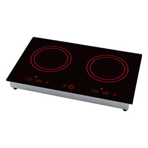 Table de cuisson infrarouge double 1800W+2200W, commandes tactiles, brûleurs puissants à économie d'énergie 2200W+2200W pour une cuisson efficace de divers plats. - Product Image 1