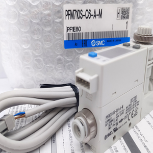 SM-C PFM710-C6-A-M ชุด PFM7 จอแสดงผล 2 สี สวิตช์ควบคุมการไหลแบบดิจิตอล (จอแสดงผลในตัว), 0.2-10 ลิตร/นาที สำหรับอากาศแห้ง, NPN 2-เอาต์พุต - Product Image 3