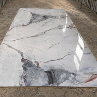 Installation facile, feuille de marbre brillante imperméable et résistante aux UV, panneaux muraux en PVC, 2*4 pieds, 4*8 pieds, 4*9 pieds, 4*10 pieds