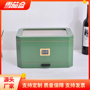 Humidor à cigares en bois massif multi-couches grande capacité avec hygromètre pour usage domestique - Product Image 5