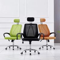 Chaise de bureau pivotante à dossier haut avec appui-tête confortable, chaise de conférence pour personnel de bureau à domicile, chaise d'étudiant pour dortoir
